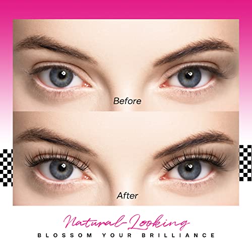 Image of CALAILIS Individual Lashes, DIY Eyelash Extensions, Super Thin Glue-based Band, Natural Look Reusable, Individual DIY Eyelashes(05MIX-C)