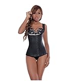 Ann Michell Full Vest Latex Waist Cincher (38, Black)