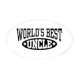 CafePress World's Best Uncle Oval Sticker Oval Bumper Sticker, Euro Oval Car Decal