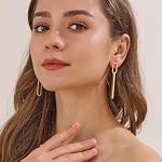 MUYAN Geometric Lien Drop Boucles d'oreilles Dangle pour femmes Long Lien Boucles de l'oreille Dangle Bijoux Or Boucles D'oreille en argent