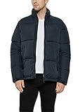 Innentasche, Wasserabweisend Burocs Herren Jacke Hooded Puffer Jacket Winterjacke Steppjacke gefüttert, Größe:L, Farbe:Navy