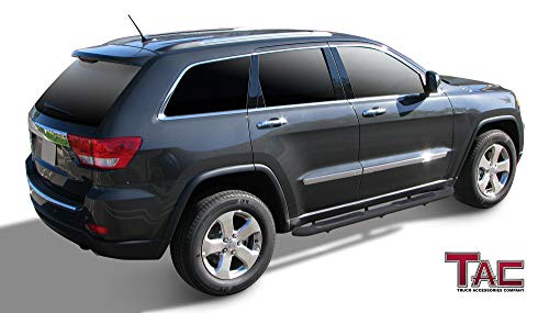 Tac Side Steps Running Boards Fit 2011-2021 Jeep Grand Cherokee (Include 22 Wk & Exclude Limited X/High Altitude/Summit/Srt/ Srt8/ Trackhawk/Trailhawk/L Model) Suv 3” Texture Black Nerf Bars 2Pcs #TOP2