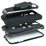 Samsung Galaxy S4 Case - Poetic Samsung Galaxy S4 Case [Revolution Series] - [Heavy Duty] [Dual Layer] Complete Protection Hybrid Case with Built-In Screen Protector for Samsung Galaxy S4 Black (3 Year Manufacturer Warranty From Poetic)