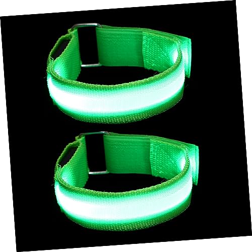 ifundom 1set Stylish Glowing Wristbands Rechargeable LED Armbands for Night Running High Visibility Safety Gear for Runners and Cyclists Lightweight and Durable with 2pcs