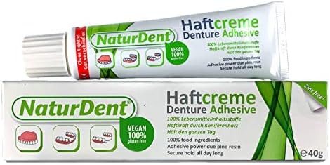 Naturdent Strong Waterproof Denture Adhesive | Holds Dentures Longer and Stronger | NO Yucky Taste NO Zinc NO Paraffin Smile and Eat with Confidence Great Present for Anyone with Full Partial Denture