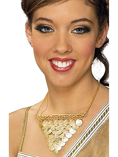 Rubie's Costume Co. Women's Gold Coins Necklace Costume Accessory, As Shown, One Size