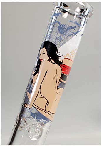 bong-discount Wasserpfeife, EIS-Bong, Glasbong | 30 cm, NS 19 (18,8mm), NS 14 (14,5mm) | klar | 7 mm dickes, robustes… – Bild 4