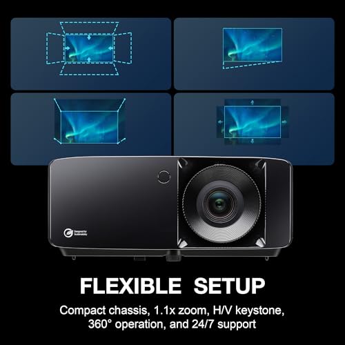 Image of Optoma HZ41 4600-Lumen Full HD Laser DLP Home Theater and Gaming Laser Projector - Black