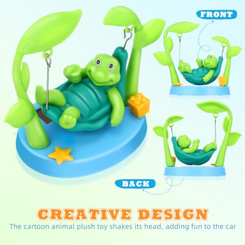 IMIKEYA Solar Wackelfigur Auto lustig Schwingende Schildkröte Ornament Solarbetriebene Figuren Auto Innenraum Wackelfigur für Dashboard Autodekoration