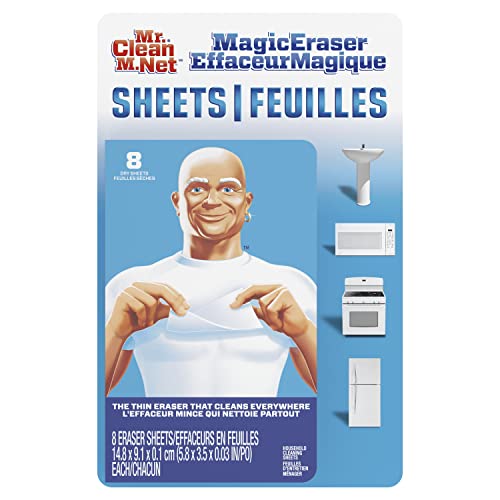 Mr. Clean Magic Eraser Cleaning Sheets The Power of a Magic Eraser in a Thin Flexible Disposable Sheet 8 Count