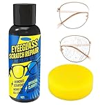 Glasses Lens Scratch Repair,Eye Glasses Scratch Repair,Eyeglasses Scratches Remover Cream,Lens Scratch Remover Cleaner with Sponge,Long-Lasting Glasses Lens Scratch Repair,Glasses Lens Cleaner Cream