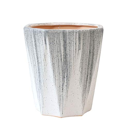 Jardineras Para Plantas de Interior Cerámica maceta al aire libre jardín casero sala de estar oficina comedor decoración blanco maceta maceta con agujeros 3 tamaños disponibles Macetas ( Size : L )