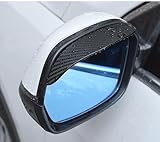 2PCS Side Mirror Visor Rain Guards, Car Rear View Mirror Rain Cover, Silicone Rain Shield, Mirror Cover Rubber Visor Guard