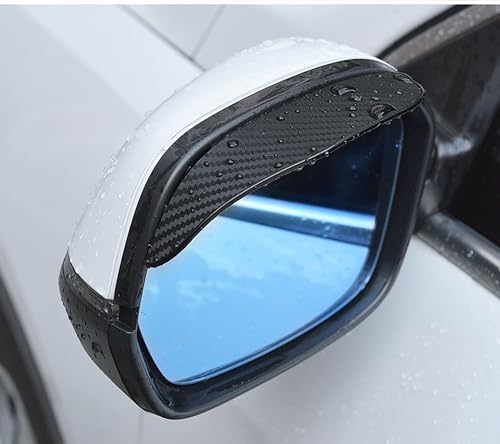 2PCS Side Mirror Visor Rain Guards, Car Rear View Mirror Rain Cover, Silicone Rain Shield, Mirror Cover Rubber Visor Guard
