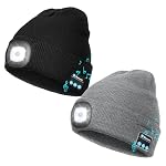 Wmcaps Stocking Cap Stuffers Bluetooth Beanie with A Light, 2-Pack