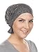 Abbey Cap Women's Chemo Hat Beanie Scarf Turban Headwear for Cancer Cotton Gray Silver Paisley