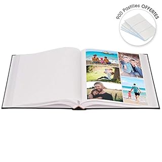 Lot de 2 albums traditionnels jumbo 100 pages pour 500 photos 10x15 - Noir