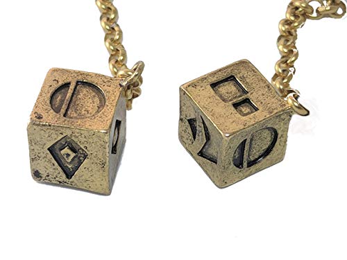Smuggler's Dice Accurate Antique Weathered Gold Plated Solo Dice (Large) #TOP5