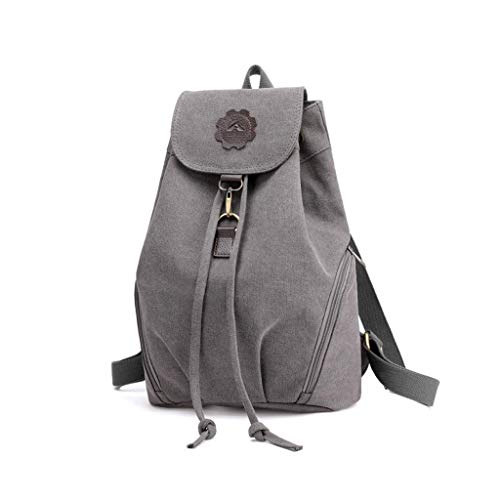 Sac à dos léger en toile solide avec bretelles confort gris