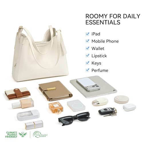 Image of BOSTANTEN Shoulder Bag for Women, 3-Compartment Leather Purses and Handbags