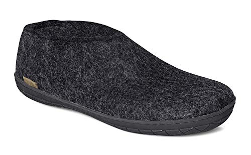 Image of Glerups 100% quality wool mix Shoe Slipper with rubber sole - Unisex
