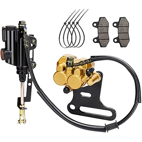 Chinese Dirt Pit Bike Rear Brake Master Cylinder & Caliper Compatible with Baja SSR 70cc - 200cc Fit 15mm Wheel Shaft Cover
