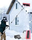 Adjustable Telescoping Snow Roof Rake, 78-157in Snow Rake for House Roof Telescoping...