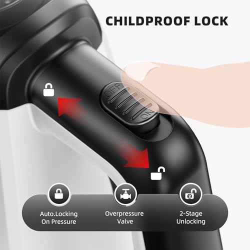 Dampfreiniger, Mehrzweck-Dampfreiniger handgehalten für alles mit 10 Zubehörteilen, Handdampfreinige Dampfreiniger Boden, Chemiefrei Für Küche Auto Fenster Sofa Dampfreiniger Polstermöbel