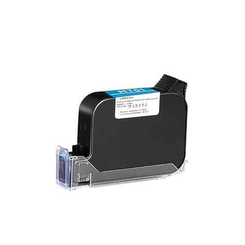 High Adhesion Solvent Quick Drying Ink Cartridge Non Encrypted General Model Compatible with HP 2588/2580/JS12/JS10 Inkjet Printers(Blue Ink)