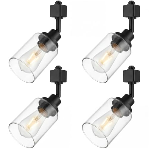 Wanluce 4 Pack H Track Lighting Heads Black Track Lighting