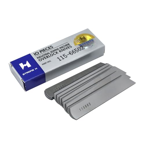 BLOOY 115-66502 Lower Knife Fit JUKI MO-2500, MO-3600, MO-3700, MO-3900, MO-6700, MO-6900 Series Overlock Sewing Machines Blade (10 PCS)