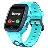 Wiwian Kids Smart Watches Girls Boys with LBS Tracker Two-Way Calling SOS Voice Chat Alarm Clock Class Mode No Disturb Camera Math Game for 3-12 Years Old Kids (Black), Standard