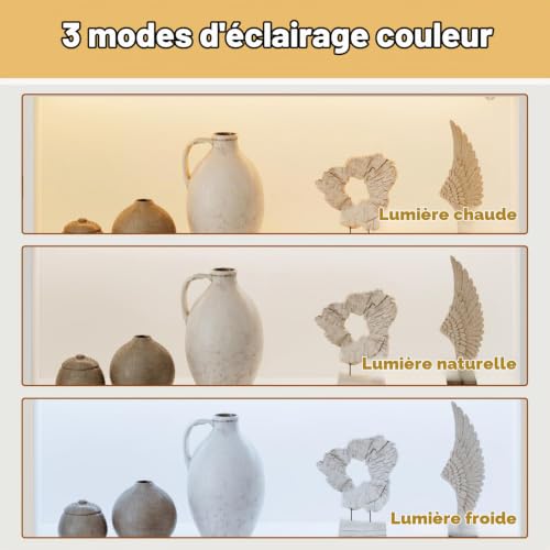 Comptoir de réception Compact LED, 59 × 39 × 105 cm, Blanc – vue 8