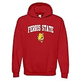 UGP Campus Apparel AH03 - Ferris State Bulldogs Arch Logo Hoodie - Large - Red