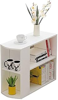 GOTDCO. Morden Rolling Square Coffee Table,Sofa Side End Table with Storage Shelf,Home Lazy