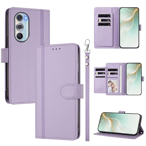 �X�}�z�P�[�X �Ή��@�� for Motorola Edge X30 / 30 Pro/Edge Plus (2022) XT2201 �X�}�z�P�[�X�y�E�H���b�g�f�U�C�� �f���A���J�[�h�X���b�g �L���b�V�� �t���b�v���X�^���h �����h�~�zPurple