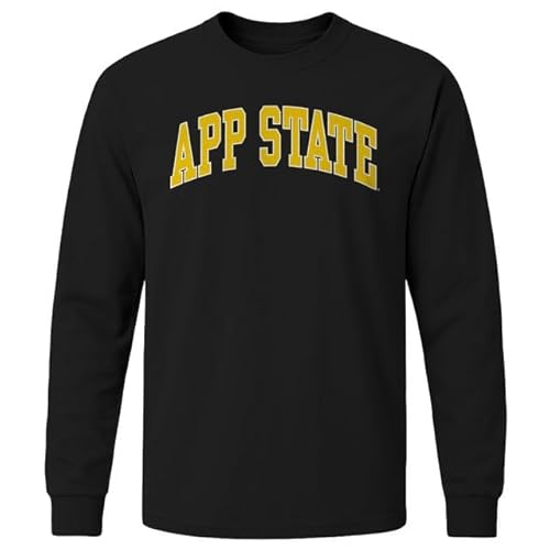 Barnesmith Appalachian State ASU Mountaineers Long Sleeve Adult Unisex T-Shirt, Classic, Black, Large