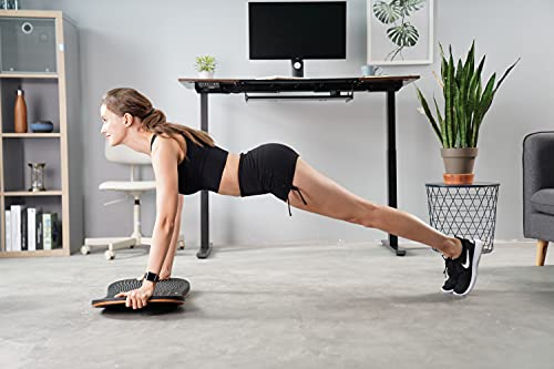 Fezibo AFM-02 Standing Desk Anti Fatigue Mat Wooden Wobble Balance Board Stability Rocker thumb #2