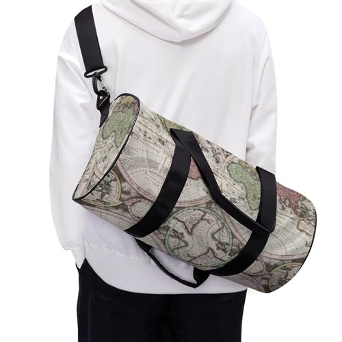 Sac de voyage duffel bag carte du monde 45x23x23cm