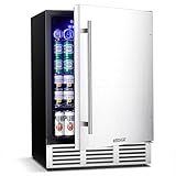 E EUHOMY EUHOMY 24 Inch Beverage Refrige...