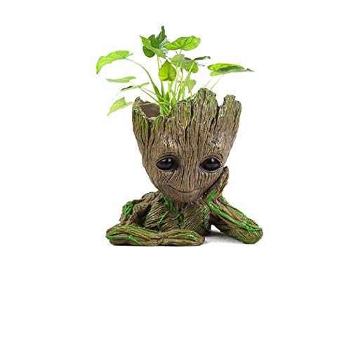 Guuchuu Groot Pot (Brown) Poly Resin Wooden Look Tree Flowerpot Cum Pen Container- Tree Man(1 Pot only) (B08DWKGTMZ) Amazon Price History, Amazon Price Tracker
