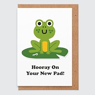 STUDIO BOKETTO New Home Card New Pad Card New House Card New Home Card Funny New Home Gifts for Couple for Friend, white