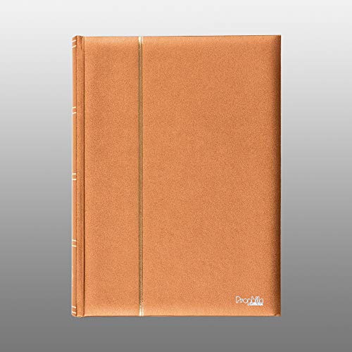 Clasificador De Hojas Para Sellos Prophila Collection 60 Páginas, Color Rojo, Cubierta De Cuero Sintético Con Impresión Dorada, Tamaño 230x305 Mm