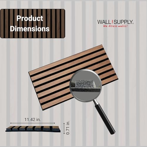 Wall!Supply 3D Soundproof Wall Panels – Acoustic Walnut Finish – EPS Foam Wallpaper Alternative for Living Room, Bedroom & Office – Easy DIY Installation – 6 Pack, Covers 10.87 Sq Ft by Wall!Supply - Image 5