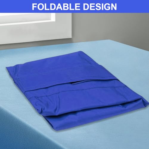 Hundetrage & Tragehilfe für große Hunde bis 60kg, Faltbare Haustiertrage aus Nylon mit 6 Griffen, Anti-Biss-Transportbahre für Notfälle, Reise & Transport für Hunde (120x74cm, Blau)