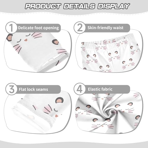 Girls' Leggings Sleep Hamster Face Ankle Length Printed Leggings Comfort Pants for Kids 4-10 Years4