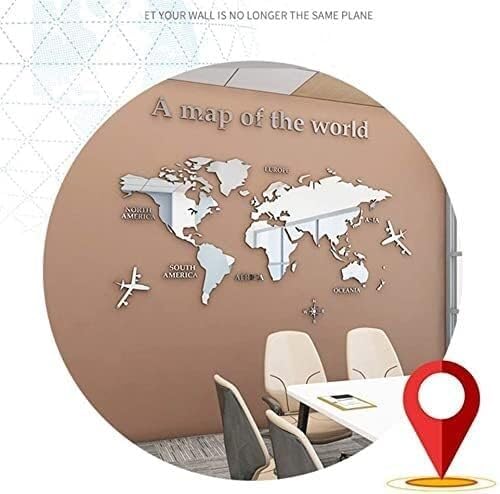 Individual acrylic pieces of the world map wall decor
