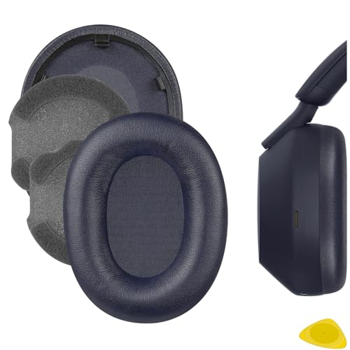 Geekria Replacement Ear Pads for Sony WH-1000XM5 Wireless Headphones Ear Cushions, Repair Parts (Blue)