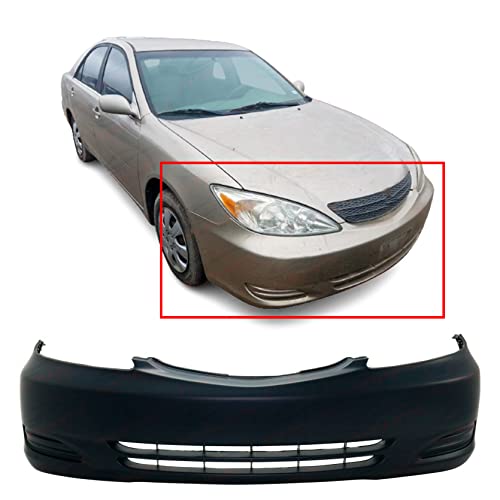 FitParts Compatible with Front Bumper Cover Fascia 2002-2004 Toyota Camry LE XLE Sedan 02-04. New Primed Without Sensor Holes. TO1000230 52119AA904
