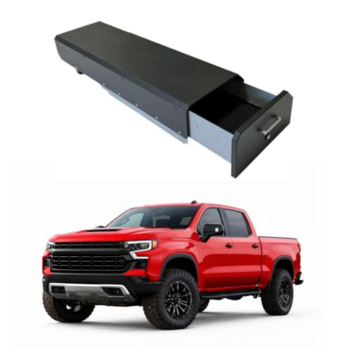 EŌSS GearLok UnderSeat Truck Locker – Secure Under Seat Storage for Chevy/GMC Crew Cab Trucks – Lockable Truck Organizers and Storage for Tools, Ammo and Equipment (Fits 40″x13″x4″ Interior)